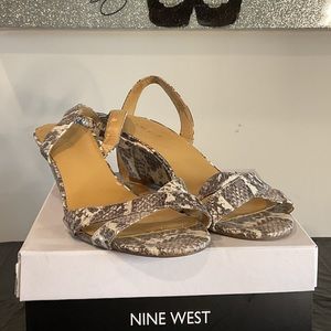 Nine West Snake Print Sandals
